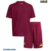Camisa de Futebol AS Roma Equipamento Principal Infantil 2025-26 Manga Curta (+ Calças curtas)